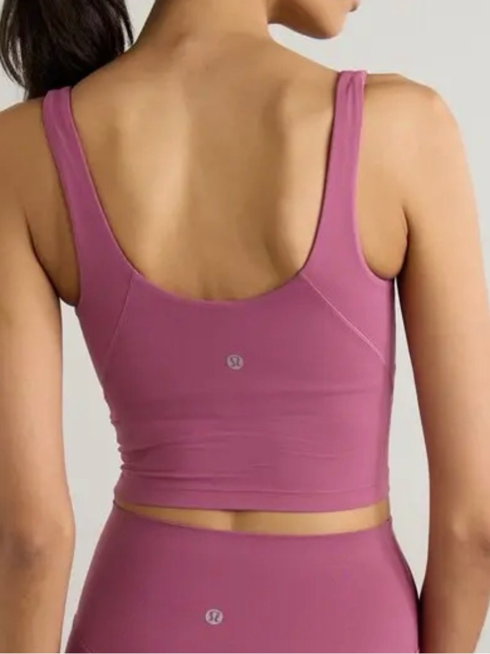Lululemon Align Top Sz 6 Yoga Athletic pink logo Loungewear